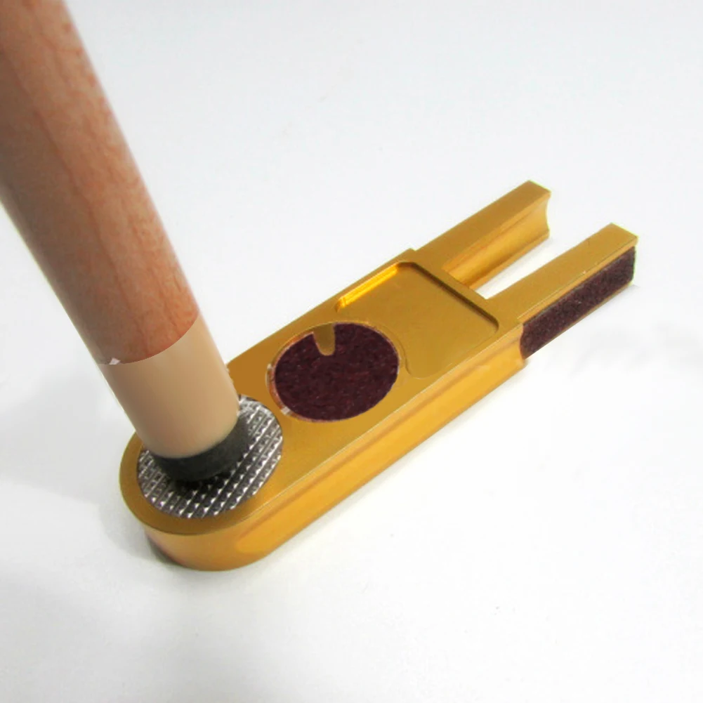 

Многофункциональный инструмент для обработки наконечников бильярдных киев U-образной формы, металлический шлифовальный инструмент для наконечников киев для бильярда