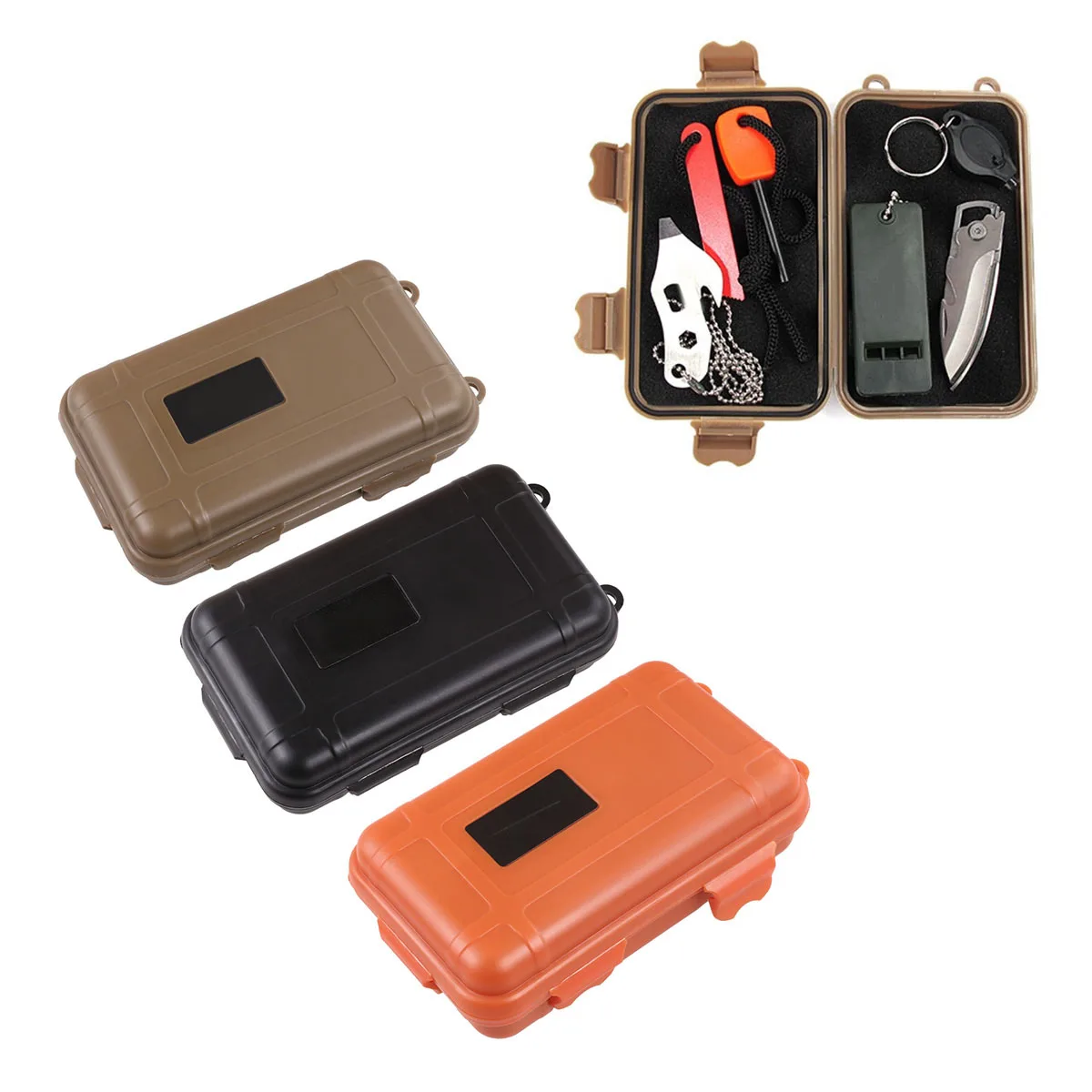 

2 Pcs Box Waterproof Boxes Boating Tools Multipurpose Watertight Case Storage Plastic