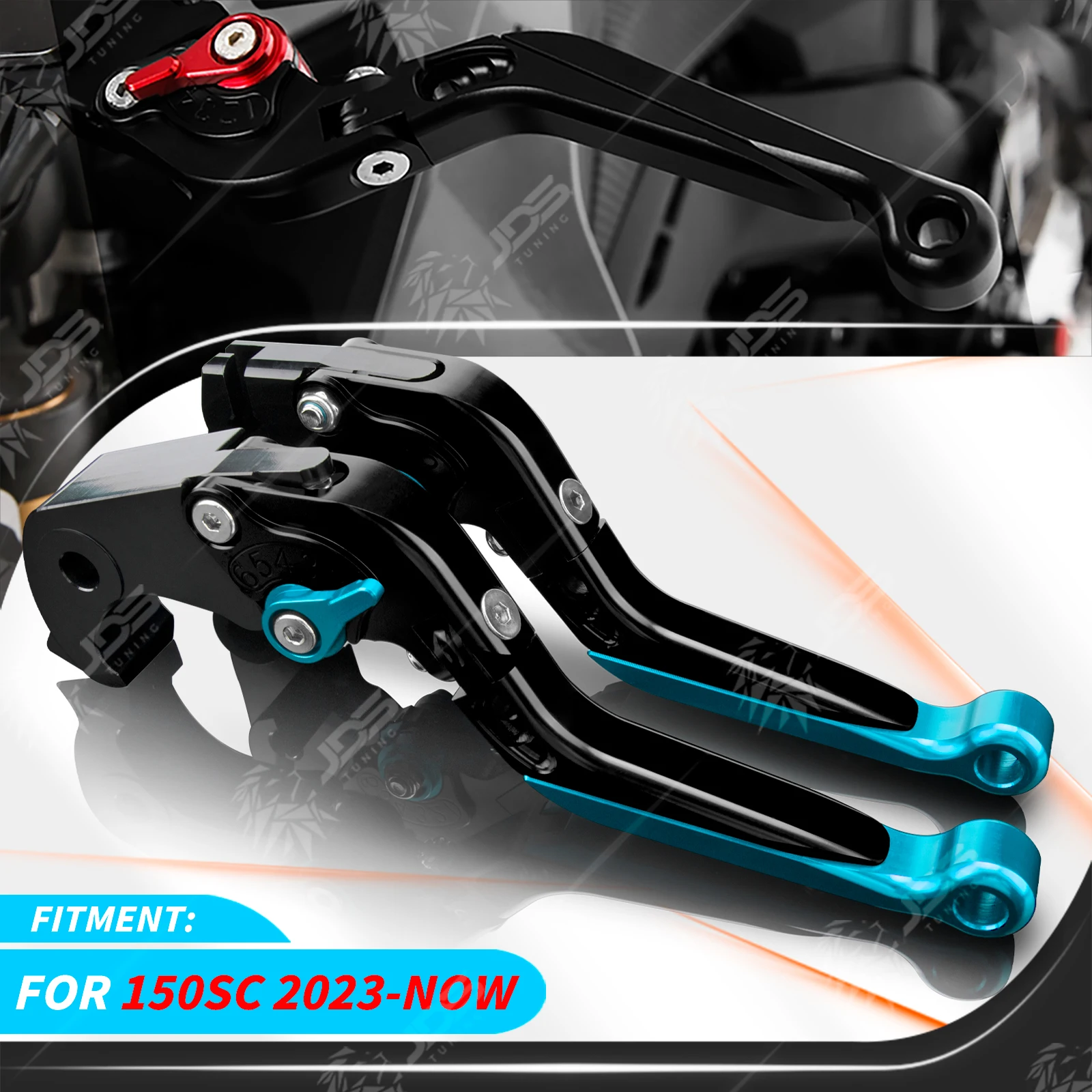 

JDSTUNING For CFMOTO 150SC 2023-NOW Clutch Lever Brake Lever Set Adjustable Folding Handle Levers Motorcycle Accessories Parts