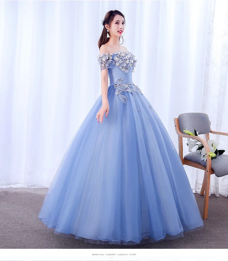 Vestido de quinceañera con hombros descubiertos, traje clásico de fiesta, baile de graduación, Princesa, Formal, dulce, estampado Floral, talla grande, novedad de 2024