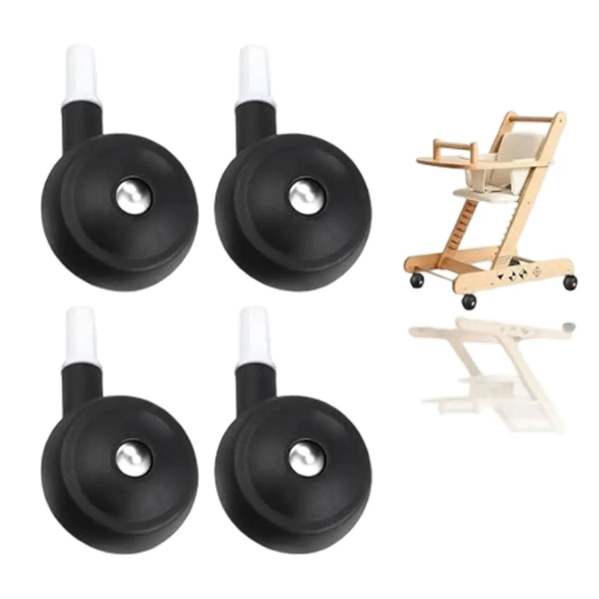 (WSFS) 4pcs Baby Walker Replacement Wheels Walker Wheels Accessories Plastic Casters Universal Stem-Mount for Trend Strollers