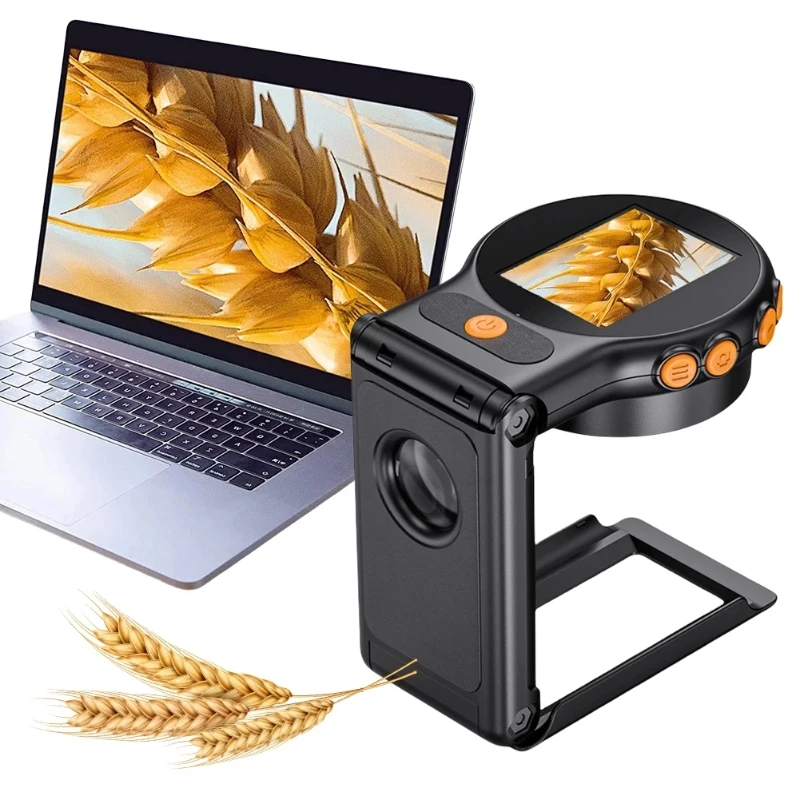 500X Magnification Digital Microscope with LED HD Electronic Coin Magnifier 2Inch IPS Screen Magnify