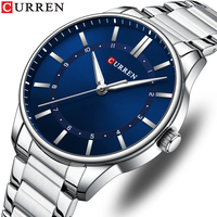 CURREN Fashion Business Wristwaches for Men Casual Stainless Steel Quartz Luminous Hands Watches Male Clock