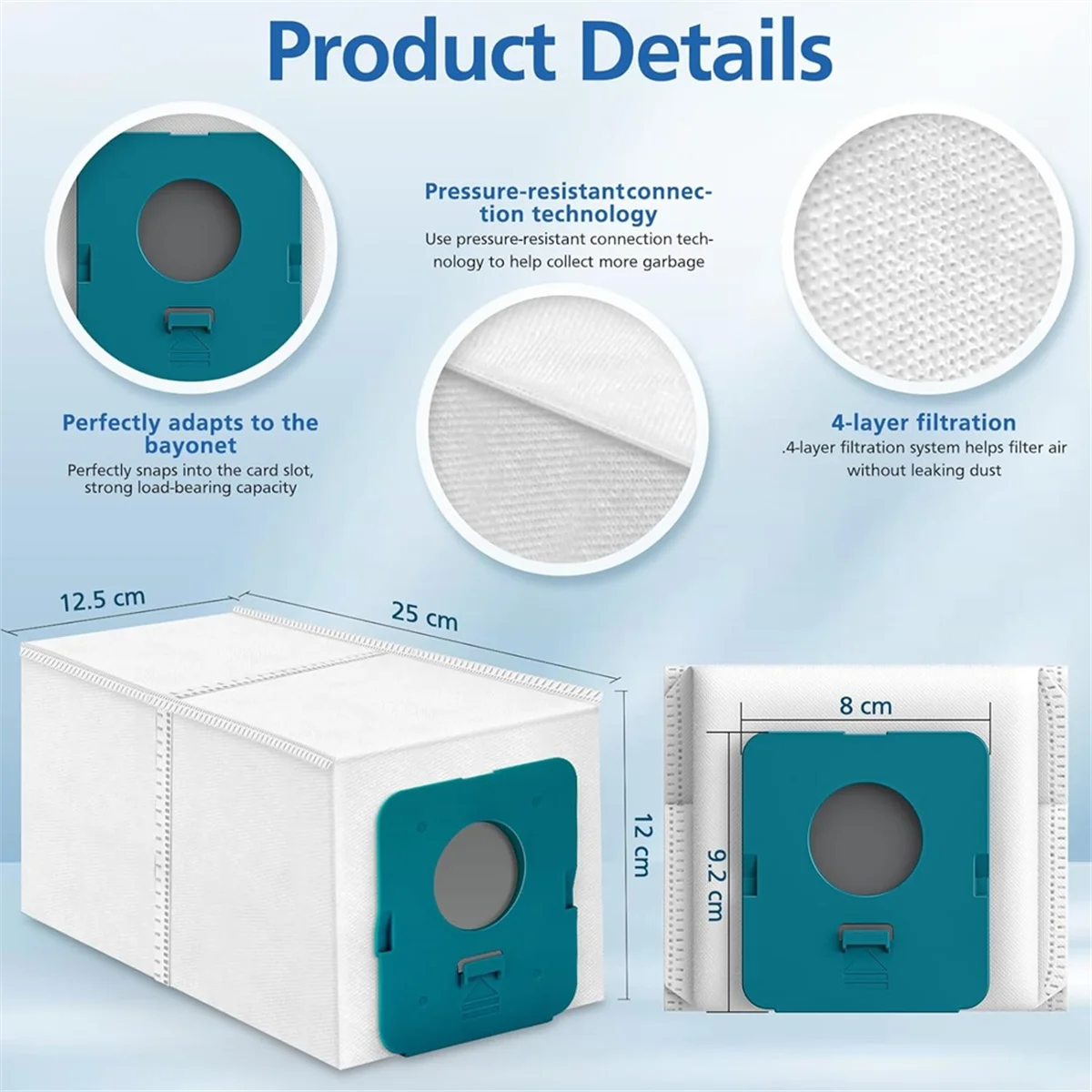 M17K Confezione da 8 sacchetti per la polvere VCA-ADB952 compatibili con Samsung Bespoke Jet Pro Extra/Complete Aspirapolvere portatile extra