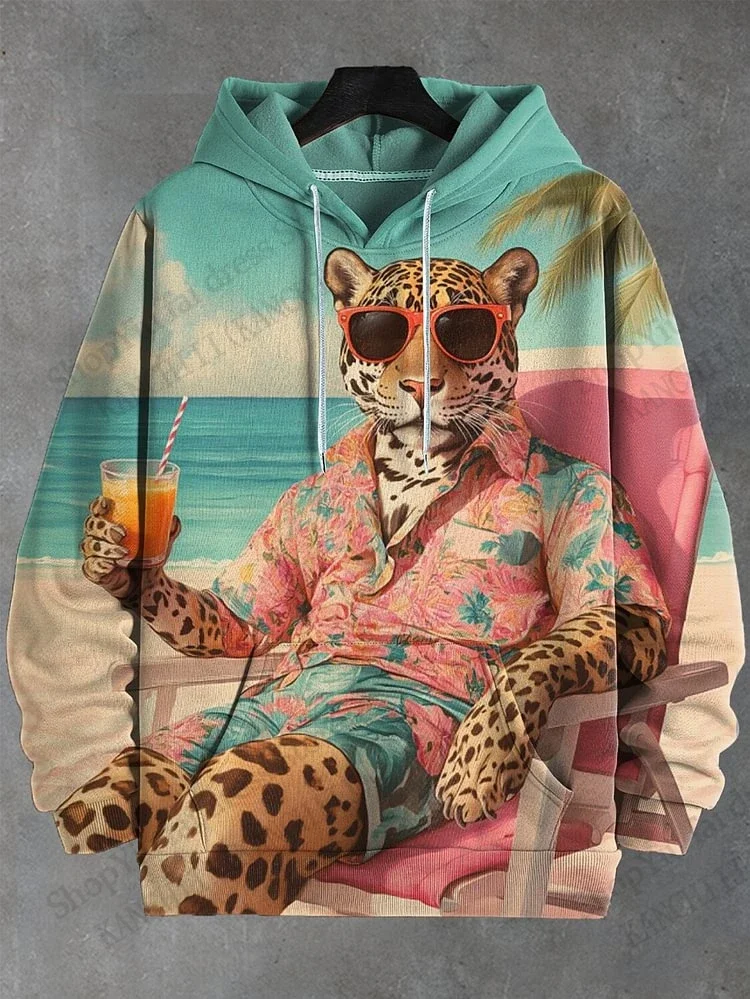 Cartoon Katze Dinosaurier 3D-Druck Hoodies Herren Damen Mode Übergroßer Vintage Hoodie Sweatshirt Mantel Herrenbekleidung Unisex Moletom – Detail 4