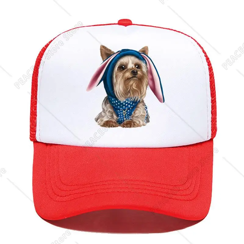 Yorkshire Terrier Yorkipoo Terrier Dog Baseball Cap Casual Men Women Parent-Child Hats Mesh Visor Outdoor Sun Hat