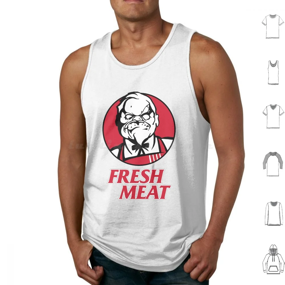 Pudge Fresh Meat Tank Tops Vest Sleeveless Pudge Sanders Fresh Meat Blood Dismember Hook 2 International Mmorpg Lasthit Deny