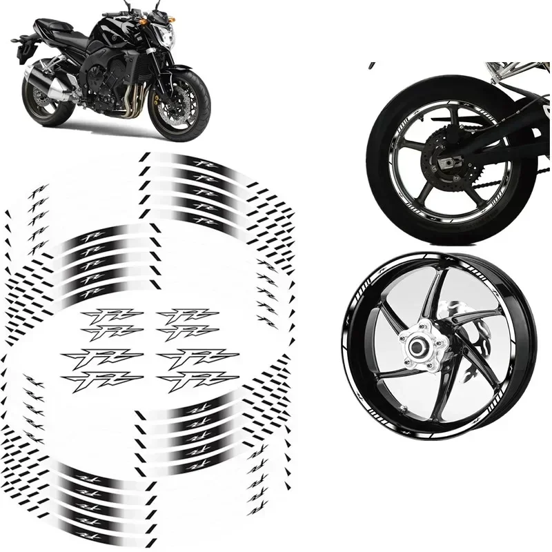 For YAMAHA FZ1 FZ6 N/S FZ8 FZ25 FZ6 FZ150 FZ350 FZ400 FZ7 FZ750 FZ8 Motor Parts Contour Wheel Decoration Decal Sticker - A