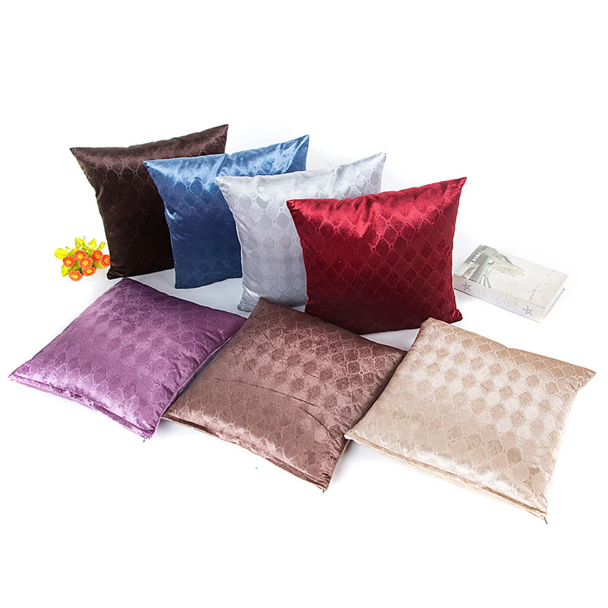 

Glitter Sequins Pillow Cover 40x40cm Silver Without Insert Fashionable Cushion Case For Sofa Car Party