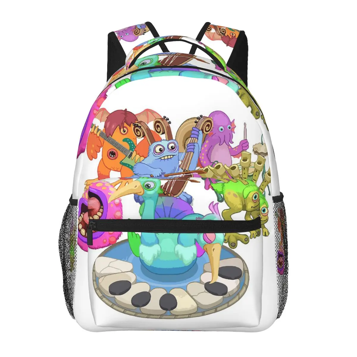 Wubbox My Singing Monsters Backpacks Boys Girls Bookbag Students School Bags Cartoon Kids Rucksack Shoulder Bag Large Capacity