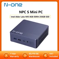 N-ONE NPC S Mini PC Mini Computer Intel Alder Lake N95 8GB DDR4 256GB SSD 4K UHD Wi-Fi 5 BT5.0 Windows 11 Pro Compact Ultralight