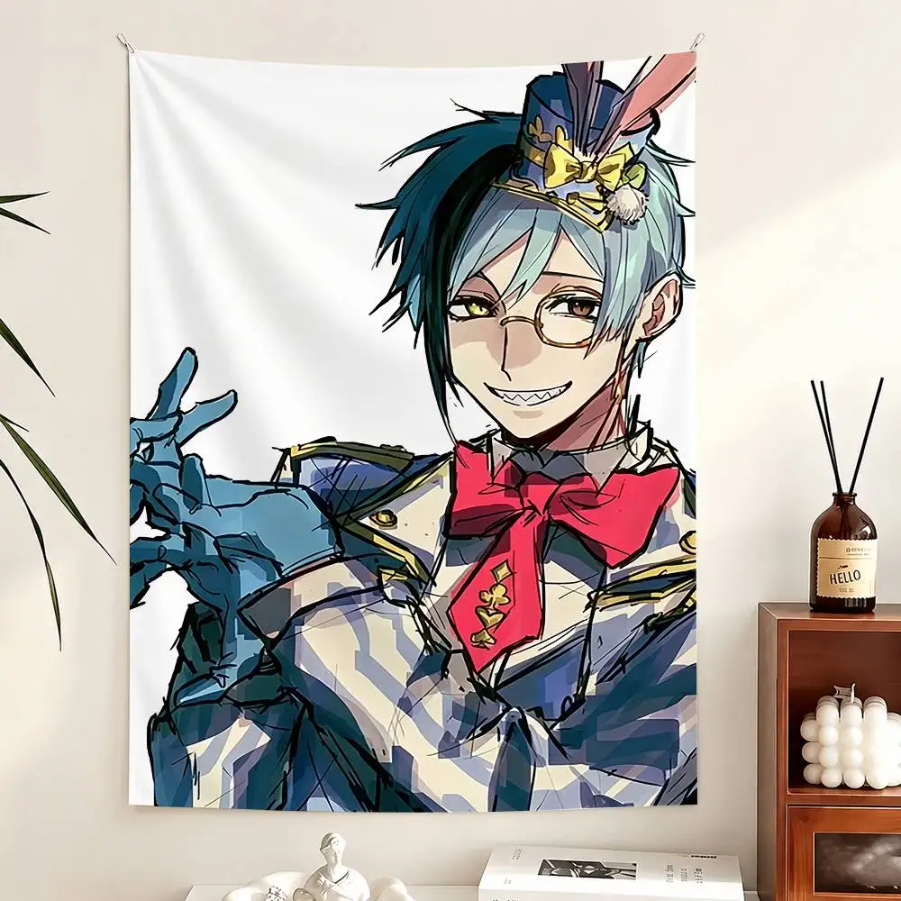 Cute Twist Wonderland Floyd Leech Flag Digital Printing Banner for Garage Wall Out Door