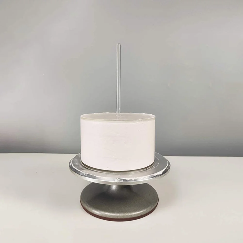 

Transparent Acrylic Cake Board Set 20cm Round Baking Tool Multi Functional Smoother Cake Pan Creative Pastry Display