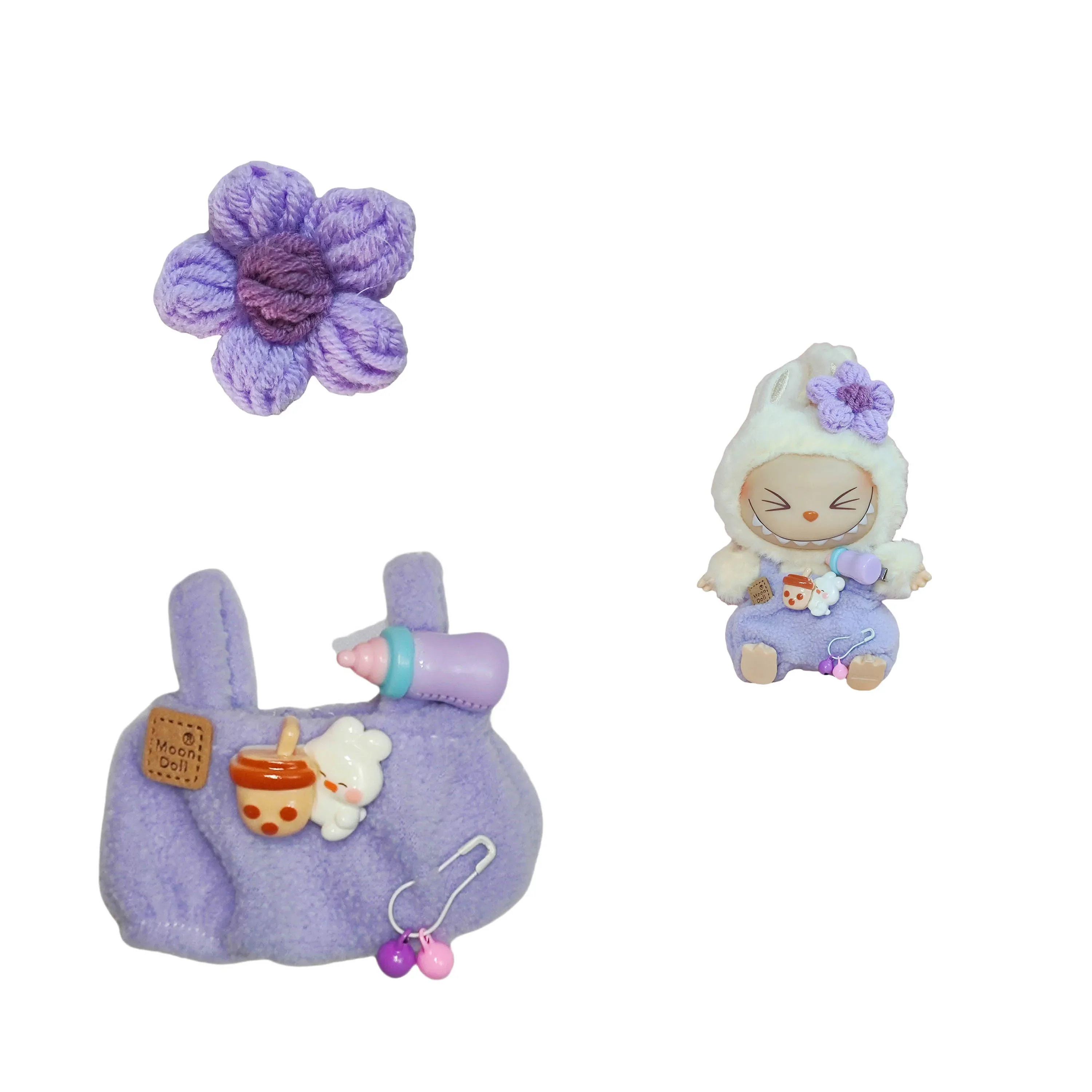 Labubu 用服 座っているベビー服 かわいいマカロンアクセサリー かわいい装飾服