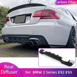 Carbon Fiber Car Rear Bumper Diffuser Lip Spoiler for BMW 3 Series E92 E93 M-Sport Coupe 2007-2013 Rear Diffuser Apron Lip FRP