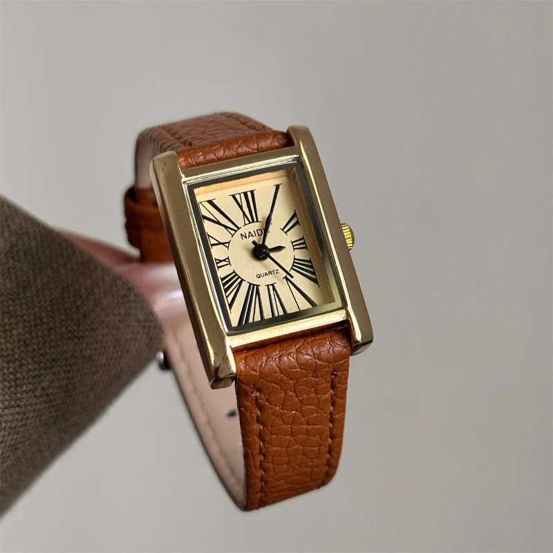 

Модные брендовые женские кварцевые часы с римским циферблатом, простые наручные часы с кожаным ремешком, подарки для девочек, женские часы Reloj Mujer, дропшиппинг