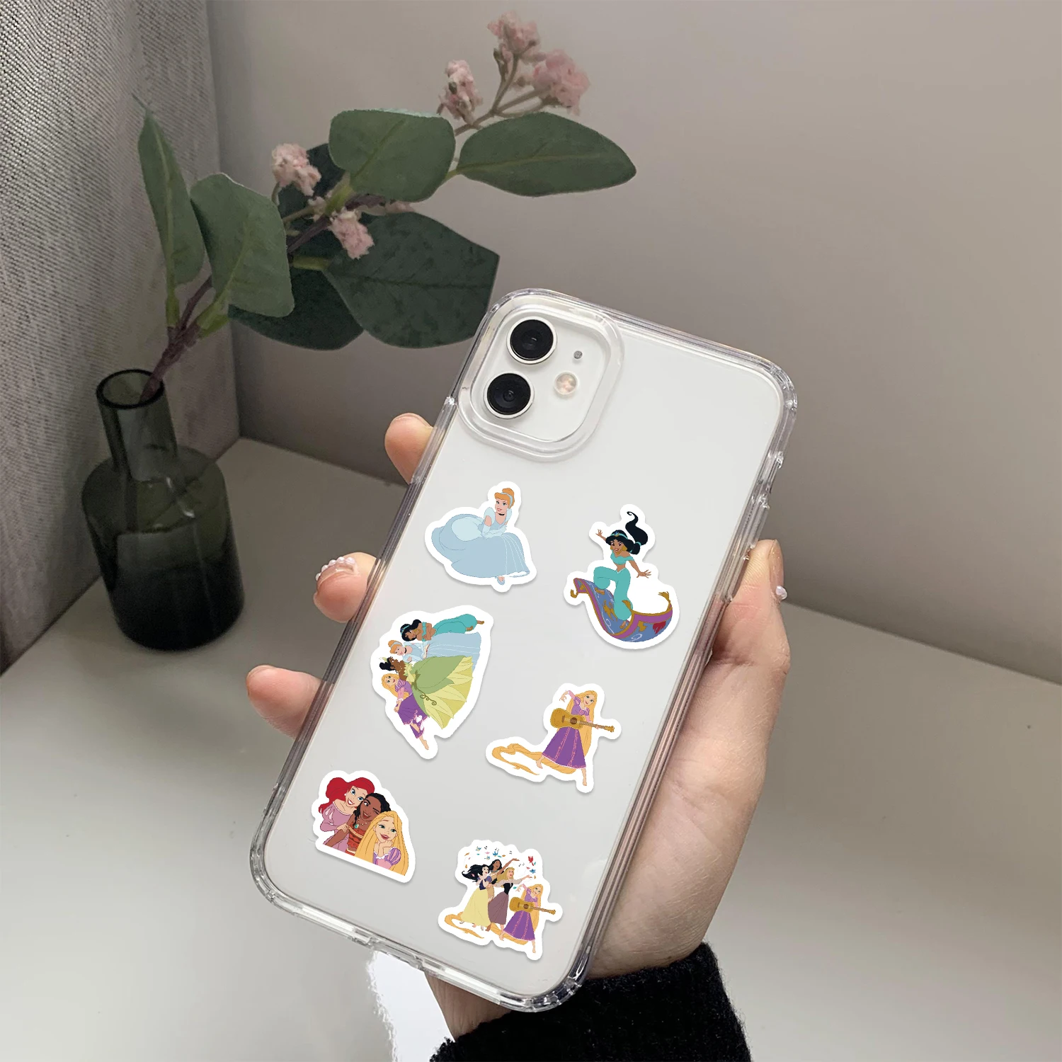 500pcs Disney Snow White Ariel Jasmine Stickers Roll Mixed Princess Decals Stickers For Laptop Water Bottles Phone Computer