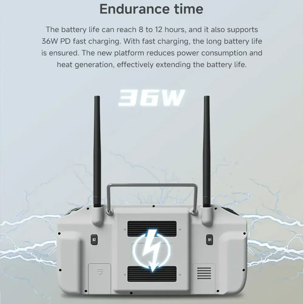 Skydroid Remote Control 20 with 6nm Processor 2.4GHz /5.8GHz Dual Band 7inch High-Definition Display 30KM Image Transmission RC