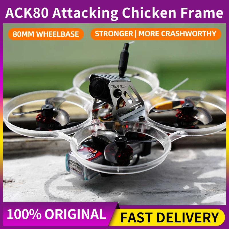 ACK80 Attacking Chicken 2S FPV Frame KIT Transform Betafpv PavoPico Modify ACK75 For RC FPV Tiny Whoop Drone Quadcopter