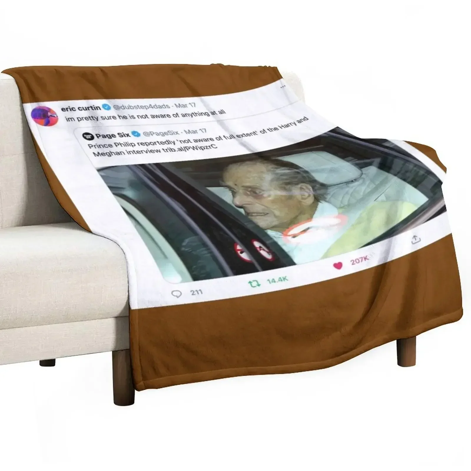 Manta decorativa con diseño de príncipe Phillip, cómoda manta de microfibra para el hogar y el dormitorio