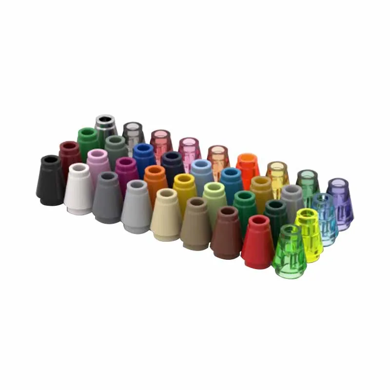 30 peças moc 59900 cone 1x1 slot superior tijolo bloco de construção acessórios tecnologia fivela de conversão diy brinquedos educativos infantis