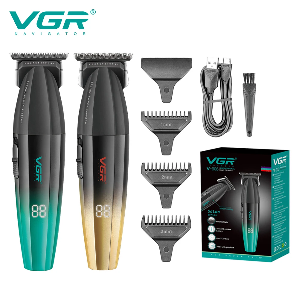 VGR Hair Clipper Cordless Hair Trimmer Professional Hair Cutting Machine Electric 9000 Rpm Haircut Clipper for Men V-003 V-906