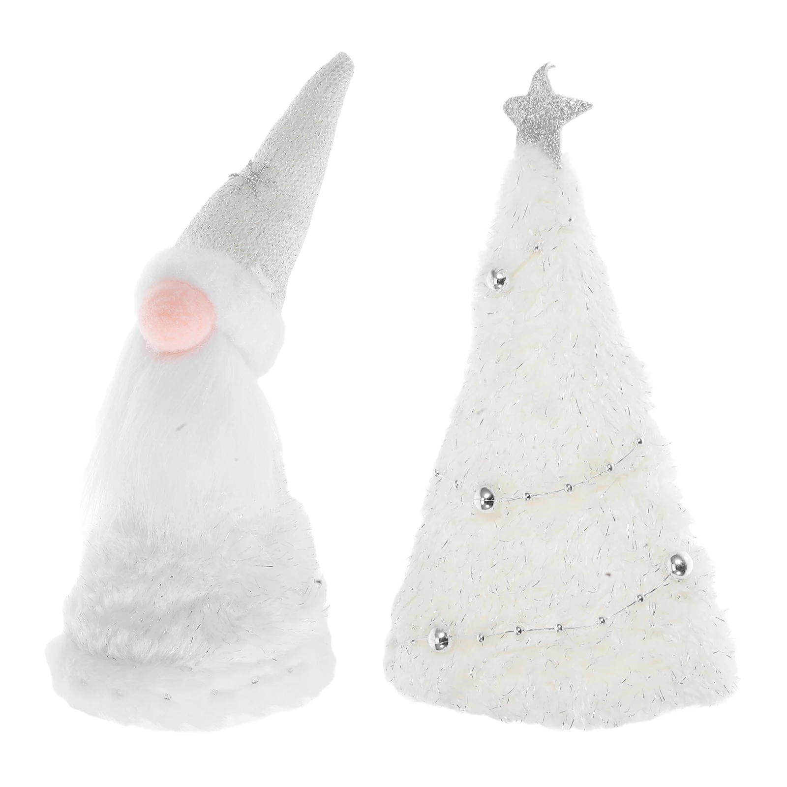 

2pcs Gnomes Ornaments Festive Decor Holiday Embellishments Christmas Tree Toppers Cute Gnomes Tree Accessories Window Display