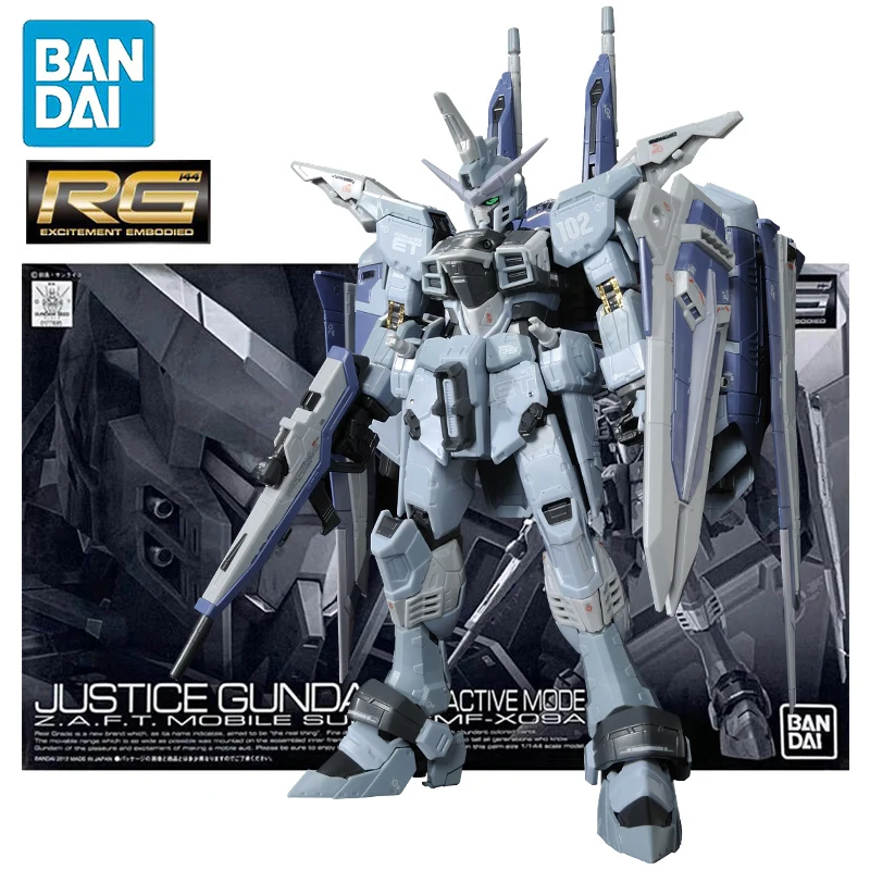 

In Stock BANDAI PB LIMITED RG 1/144 ZGMF-X09A JUSTICE GUNDAM DEACTIVE MODE Anime Anime Assembly Model Collection Toy