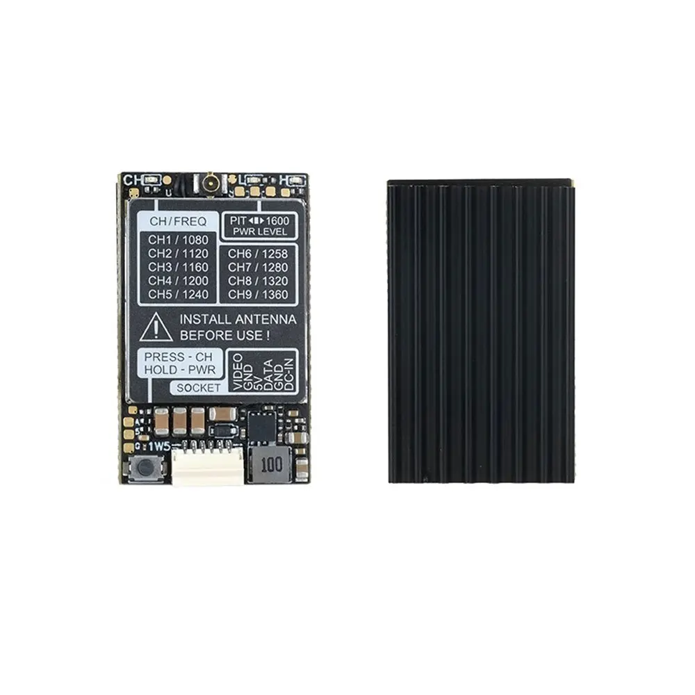 1.2 جيجا هرتز 1.3 جيجا هرتز 1600 ميجا واط 1.6 واط VTX الصوت والفيديو 25 ميجا واط/1600 ميجا واط 9CH FPV وحدة الارسال 7-36 فولت RC FPV طويلة المدى 1.6 واط VTX