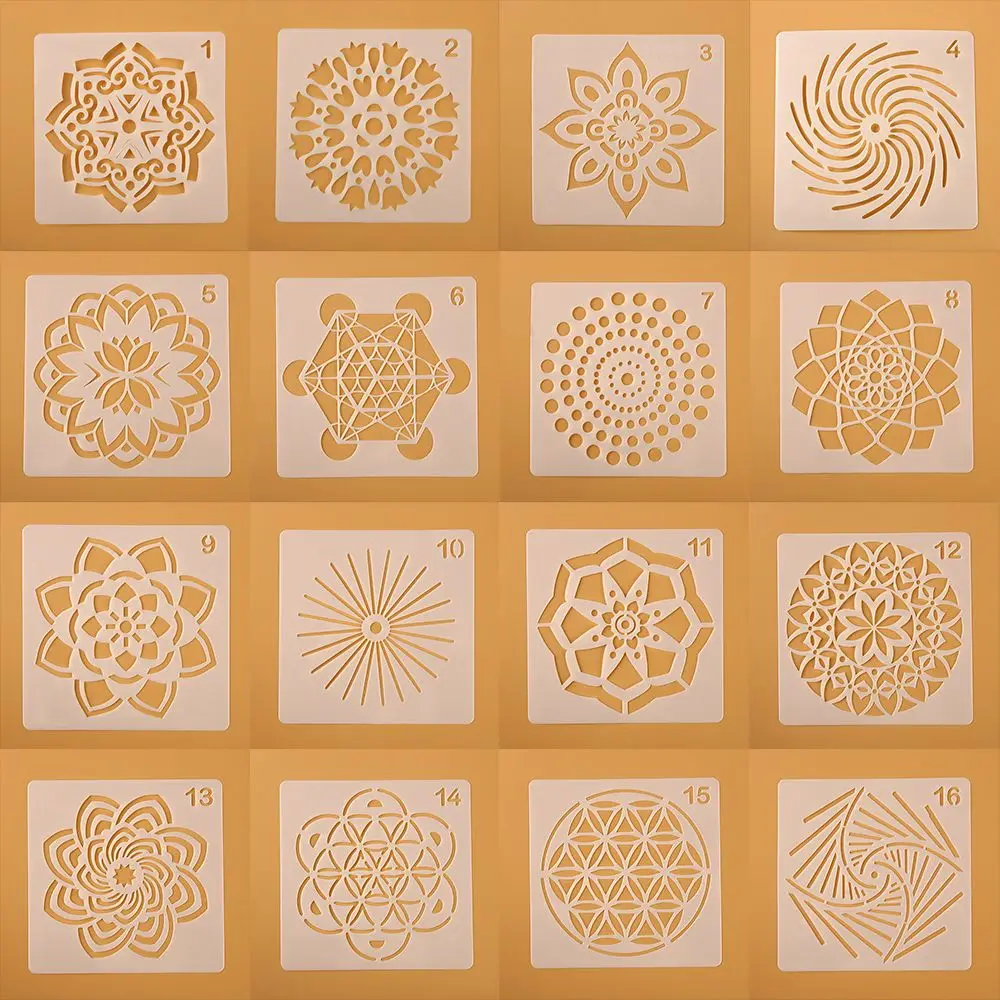 Hollow Round Mandala Auxiliary Layering Stencils For Walls Painting Scrapbooking Stamp Album Decor Embossing Paper Card Template