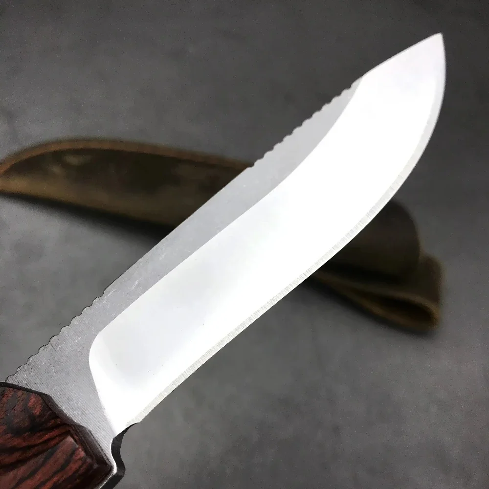 15002 Portabke Mountain Adventure Fixed Knife CPM-S30V Camping Knife Wooden Handle Wilderness Fishing Multi-purpose Tools view 3