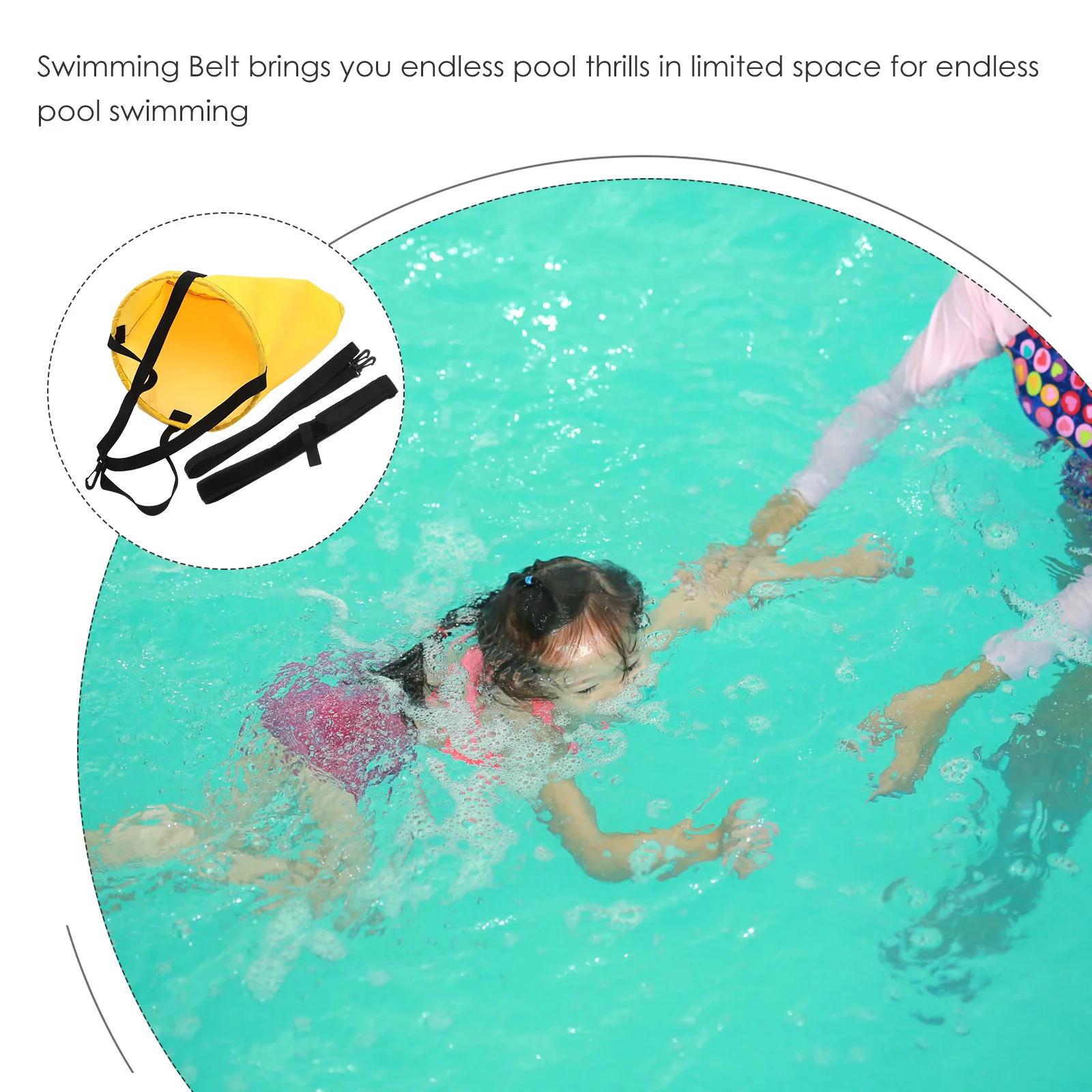 

1Set Swimming Resistance Parachute Swim Training Kit Reusable Swim Belt for All Styles Resistance Swimming Exercises