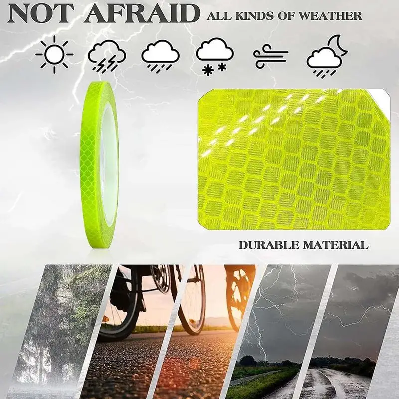High Visibility Reflective Strips Safety Warning Tape Security Marking Self Clothing Waterproof Reflective Stickers for Car Road