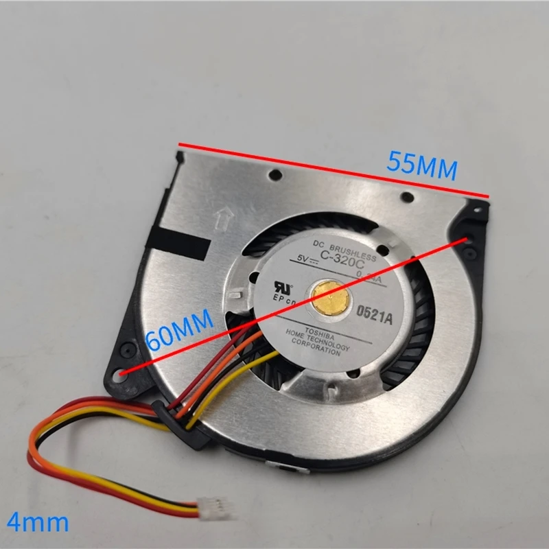 New Original Laptop CPU Cooling Fan For Fujitsu Q775 Q704 Q704PV Q736 HY55R05PFJ04 C-320C Fan HY55R05P-409849P TY55A05P DC5V