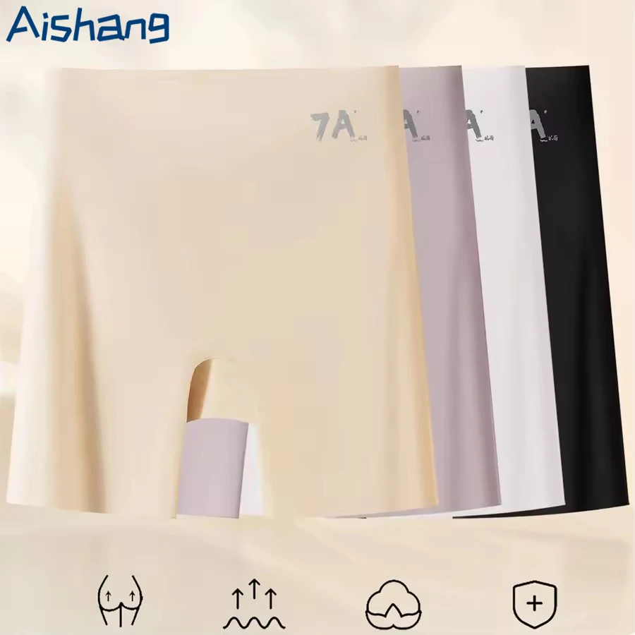 سلس عالية الخصر السراويل سراويل للنساء البطن التحكم بعقب رافع الحرير الجليد سلامة السراويل ملابس داخلية رياضية بويشورت الملاكمين #1