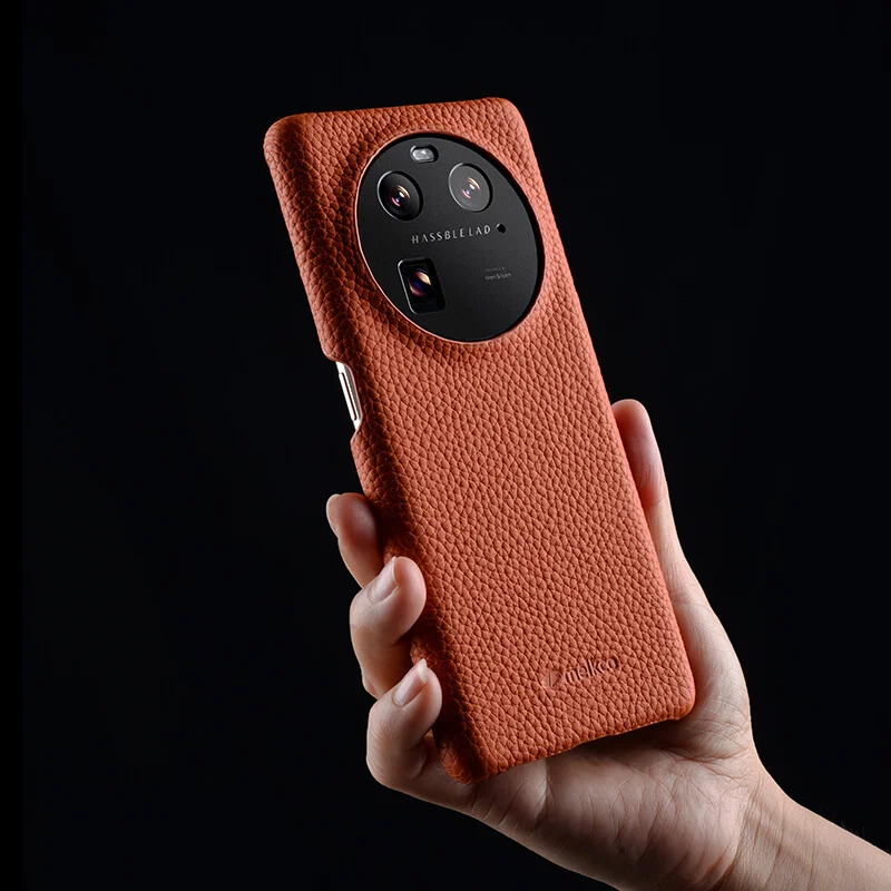 Original Melkco Brand Business Genuine Leather Cover For OPPO Find X6 Pro Real Natural Premium Cowhide Skin Back Phone Case