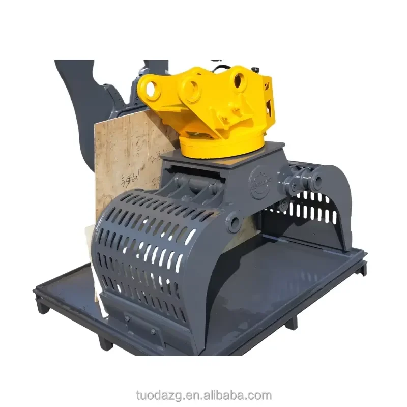 Excavator Front Attachment Grab Bucket - Wear-Resistant for Heavy Stone & Solid Material Loading/Unloading, Durable Build