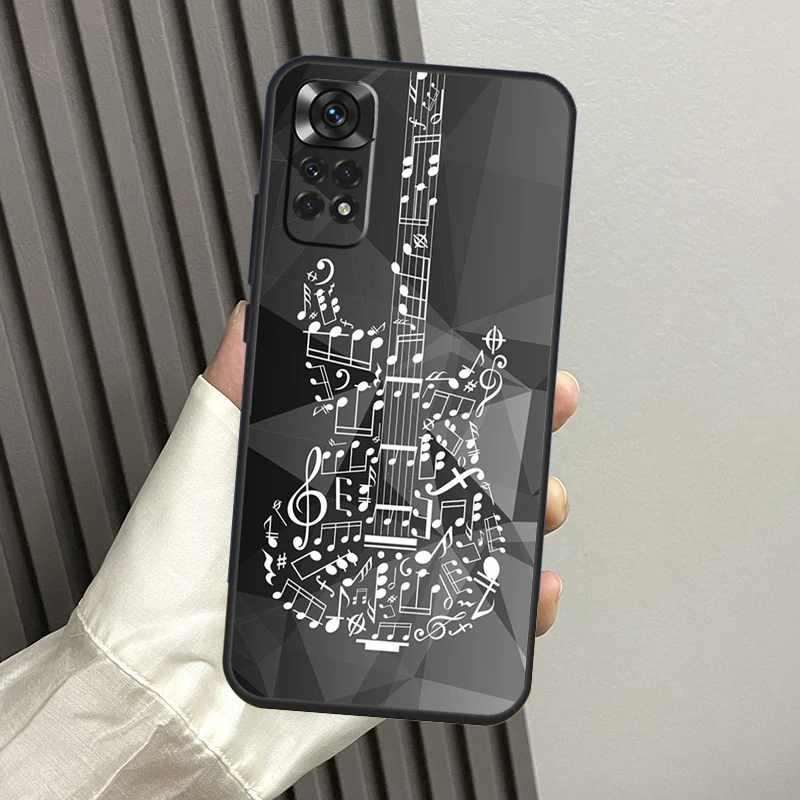 Guitar Music Phone Case For Xiaomi Redmi Note 12 11 8 9 10 Pro 10S 11S 8T Redmi 10C 10A 10 12C 9C Funda
