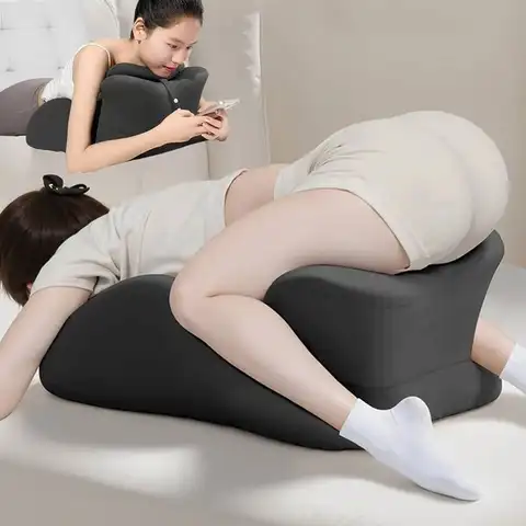 Couples Butt Adults Sitting Lying Bed Waist Cushion Memory Foam Office Chair Washable Backrest & Lumbar Support
