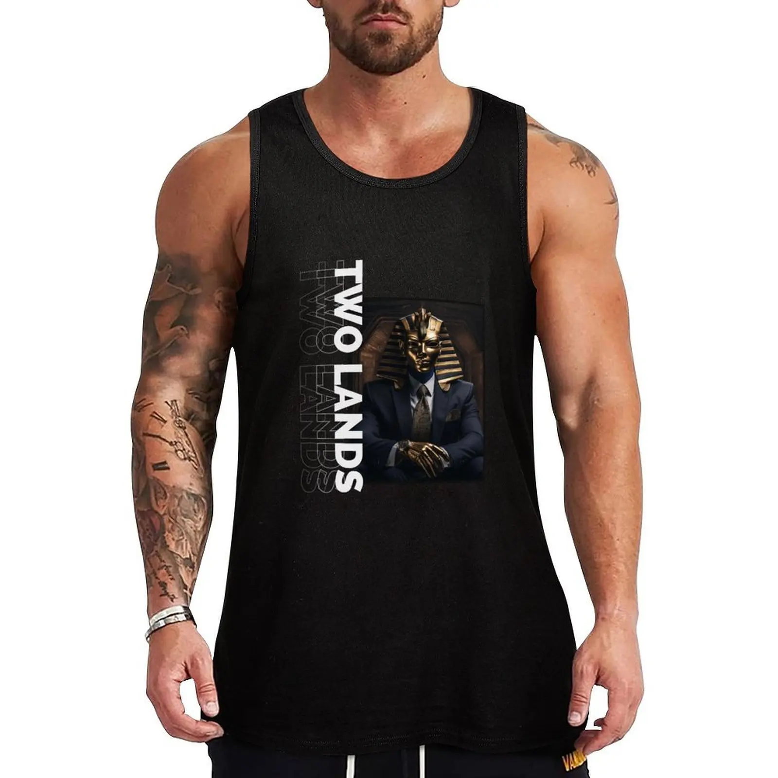 

Pharaoh in suit Tank Top Sports shirt man Muscle fit t shirts