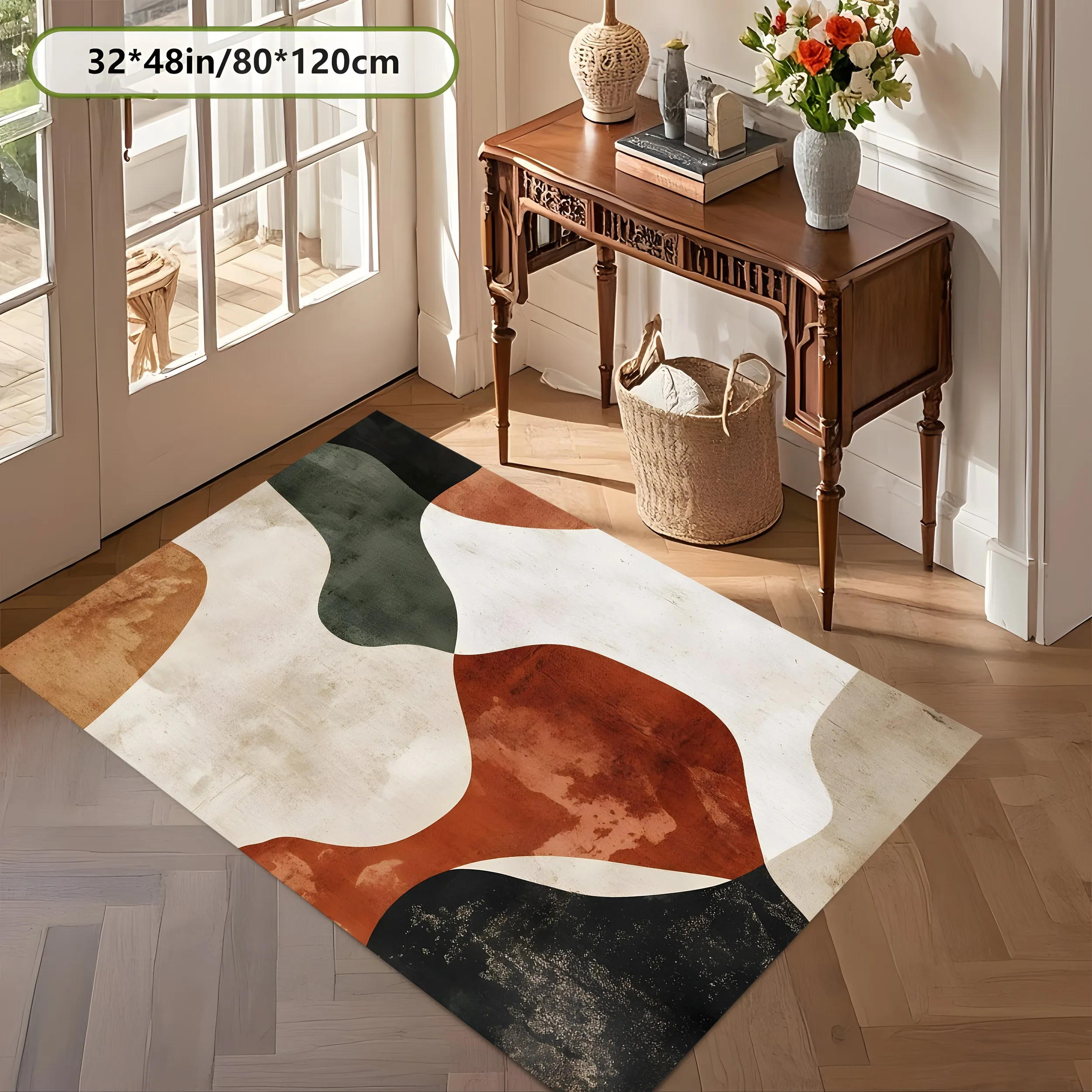 2D Large Carpet Morandi Irregular Patchwork Color Block Modern Minimalist for Living Room Bedroom