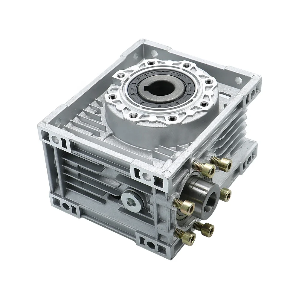 HLTNC NMRV063 Worm Gear Reducer Speed Ratio 7.5~100 FIT WITH square Flange 86*86, 110*110, 130*130 Motor for Cnc