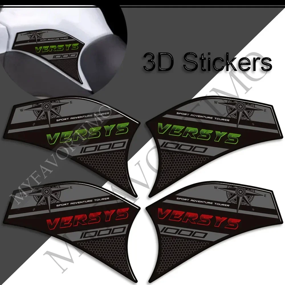 

For Kawasaki VERSYS 1000 SE LT Motorcycle Trunk Luggage Cases Side Gas Fuel Oil Kit Knee Stickers decal Protector Tank Pad