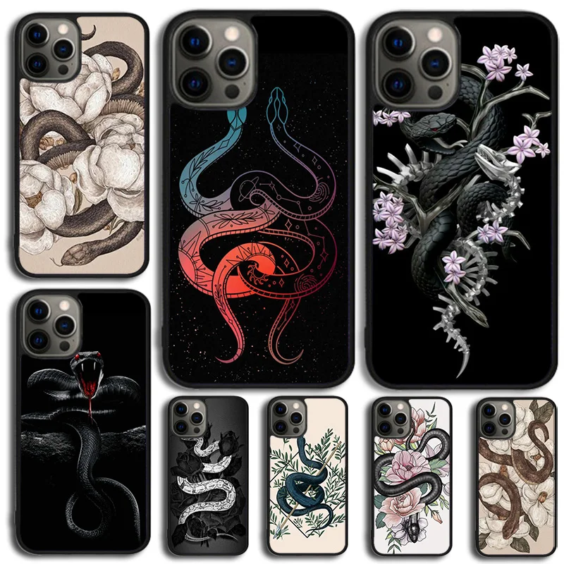 The Snake and Fern Phone Case For iPhone 16 15 14 13 12 Mini 11 Pro Max Plus X XS Max XR Cover Shell coque