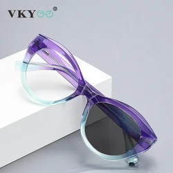 VKYEE Design Simple Fashion Ladies Anti-blue Light Cat Eye Glasses può essere personalizzato prescrizione fotocromatica PFD2168