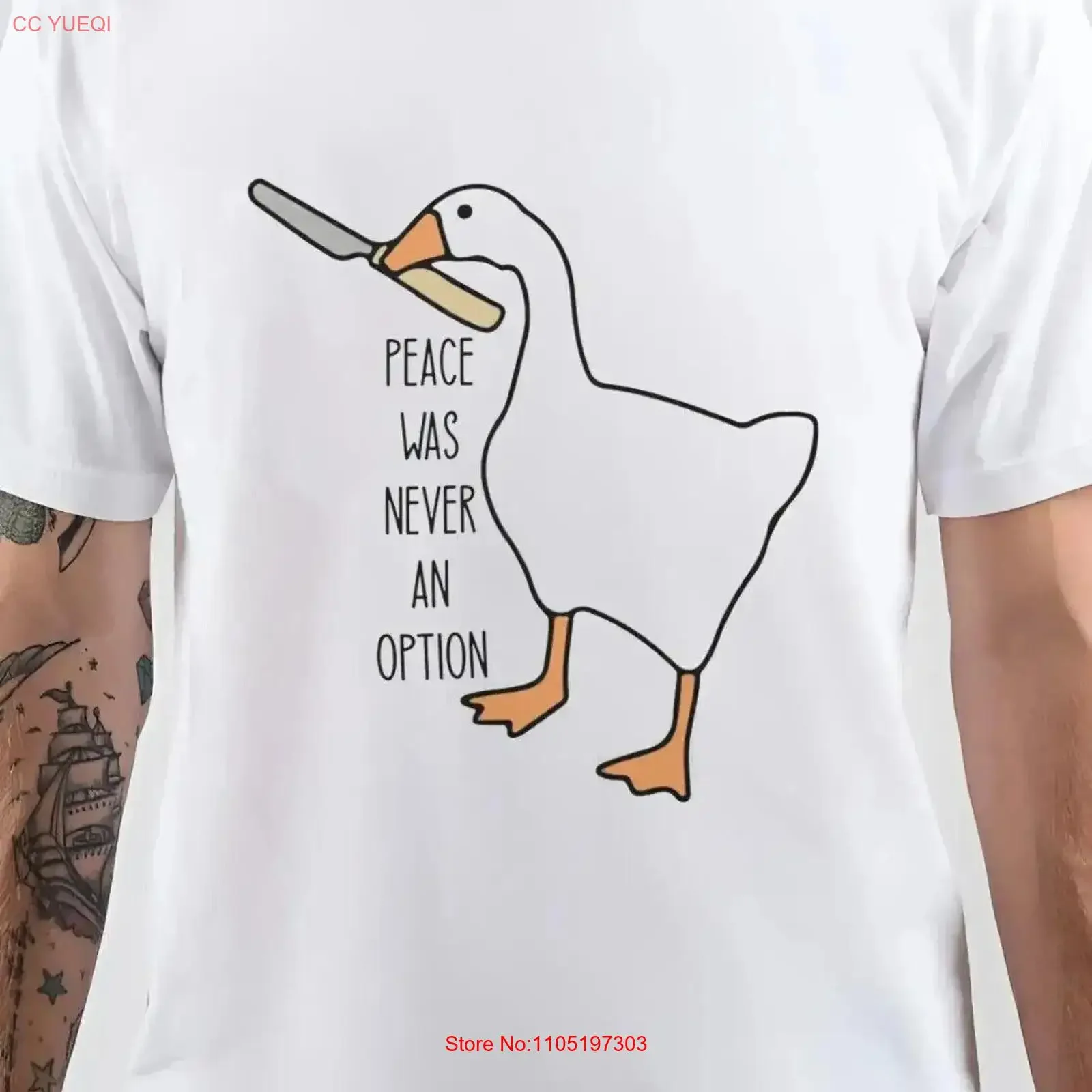 NWT مضحك بدون عنوان أوزة لعبة بارد تي شيرت webp خمر غسلها تنوعا لينة تنفس قليلا مريحة أزياء أوم