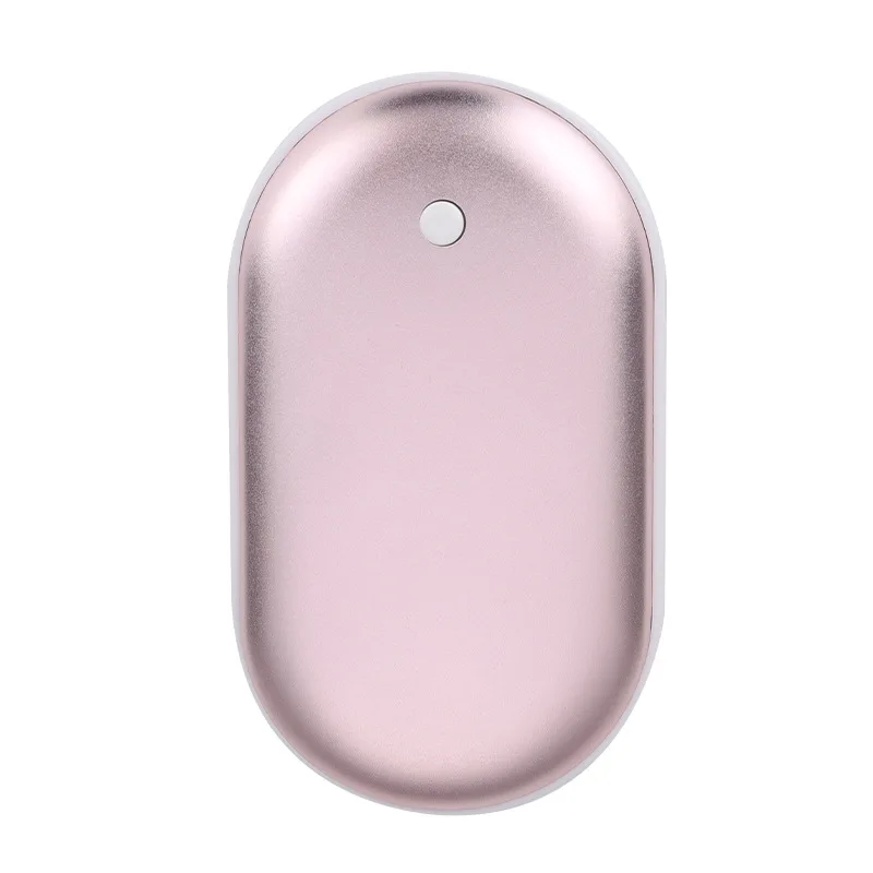 Mini Hand Warmer Winter Portable USB Rechargeable Pocket Hand Warmer Mobile Power Double-sided Quick Heating 5000mAh