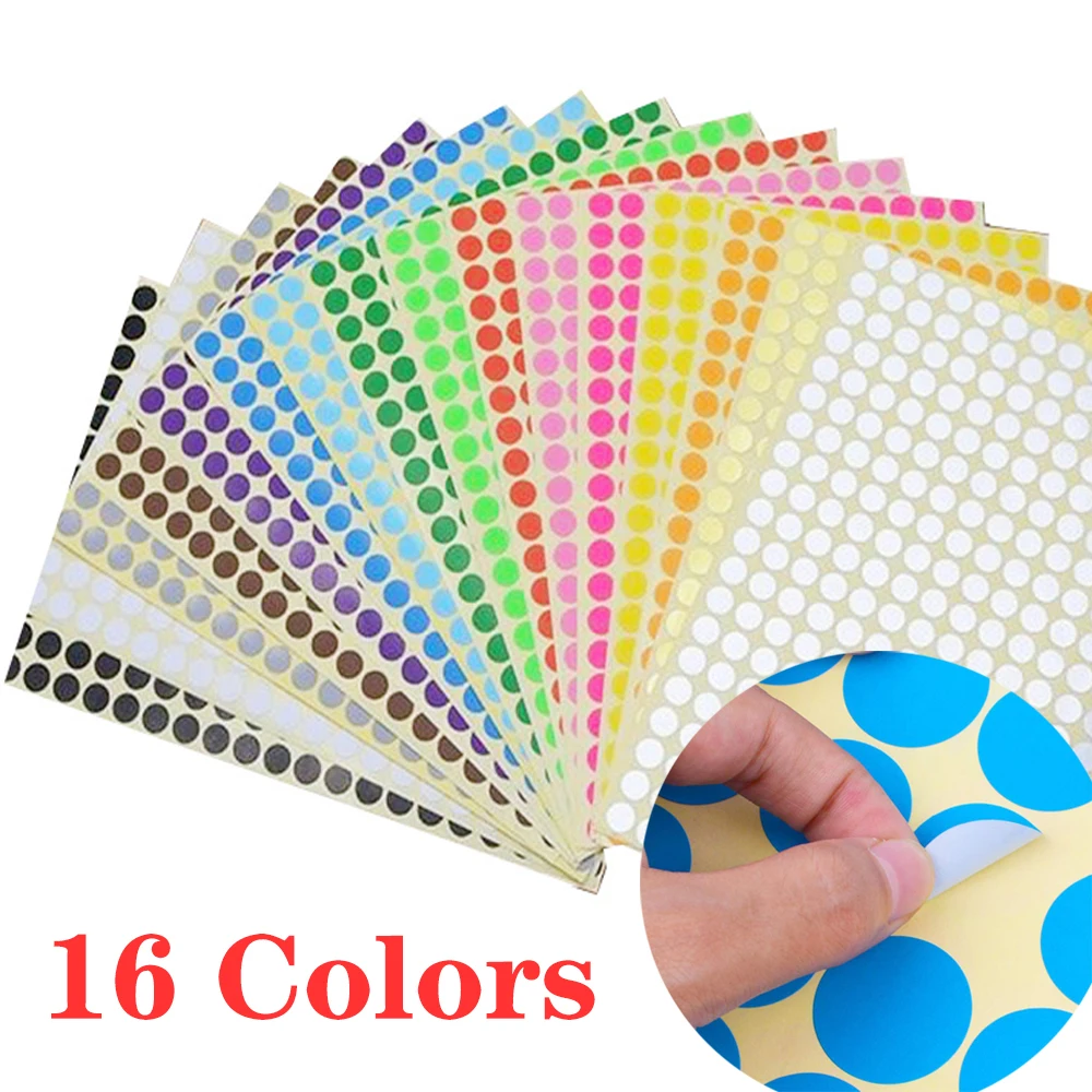 

mm Office School Supplies Self Adhesive Decals Stationery Circle stickers Circle Dot Labels Color Coding Labels Round Stickers
