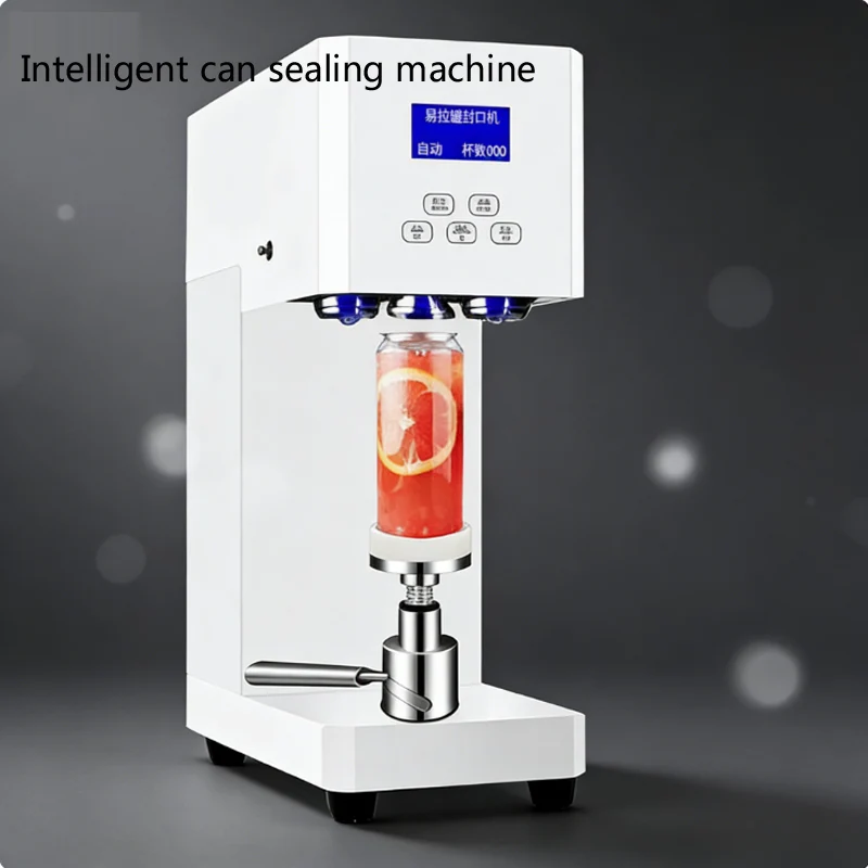 Máquina Selladora de Latas Automática Inteligente Sin Rotación para Envases de Comida para Llevar, Equipo de Tapado para Tarros PET, Latas de Cerveza y Papel