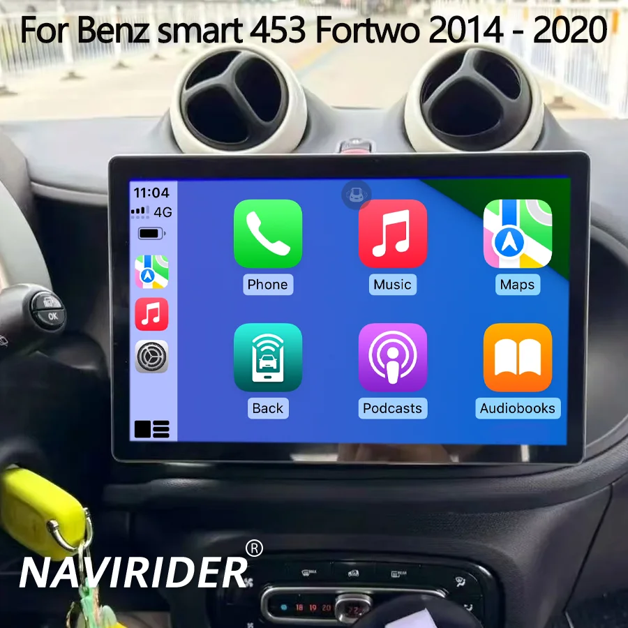 

13,3-дюймовый экран для Mercedes-Benz Smart 453 Fortwo 2014-2020: автомагнитола, мультимедиа, навигация GPS, Bluetooth, Android Auto, CarPlay (для лево- и праворульных авто)
